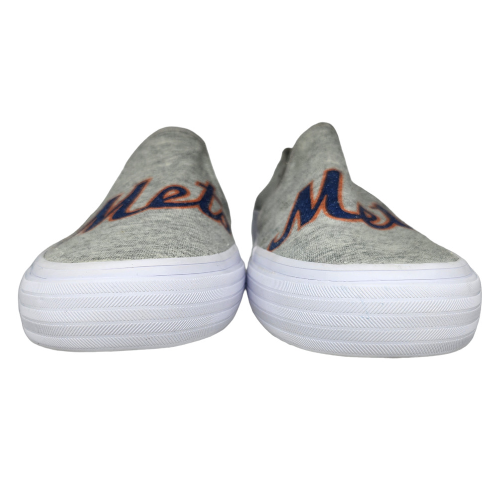 New York Mets Shoes Womens 9.5 Gray Blue Orange Keds Slip Ons MLB Baseball Comfy - Picture 5 of 12